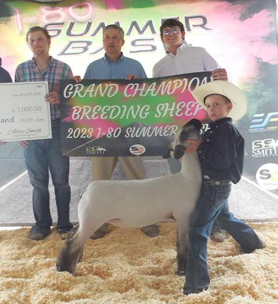 Grand Champion Breeding Ewe<br />
Grand Champion Market Lamb<br />
I-80 Summer Bash