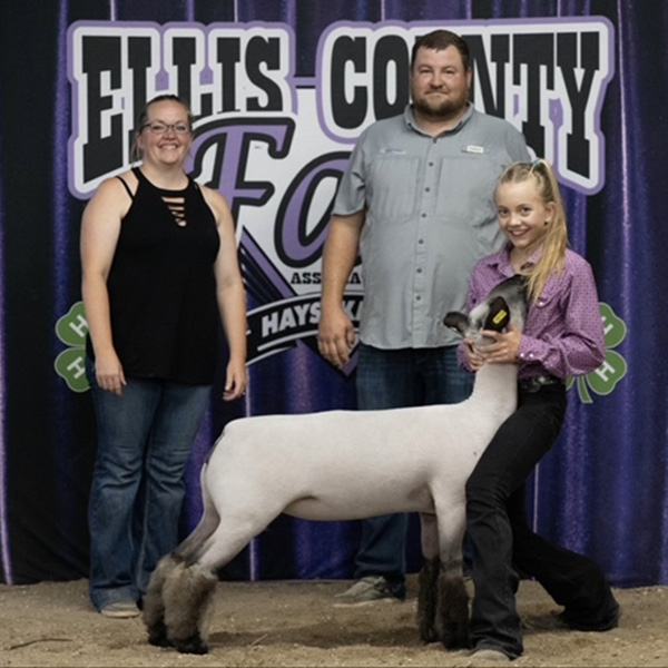 3rd Overall Market Lamb<br />
Ellis County - Kansas 