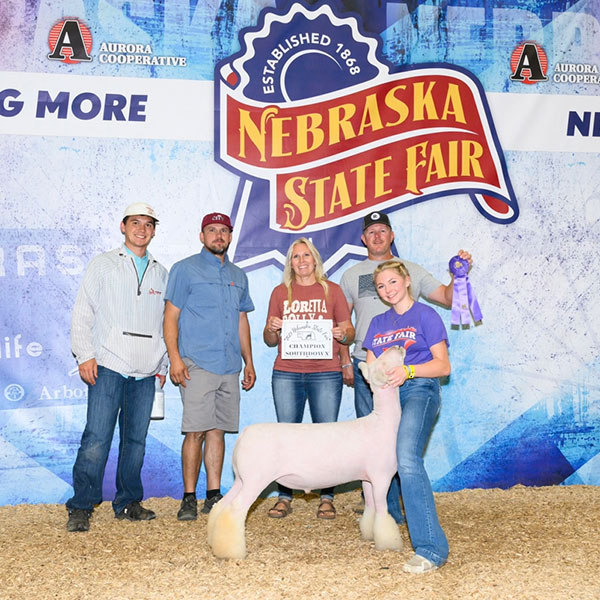 Champion Southdown Market Lamb<br />
Nebraska State Fair 4-H Show 