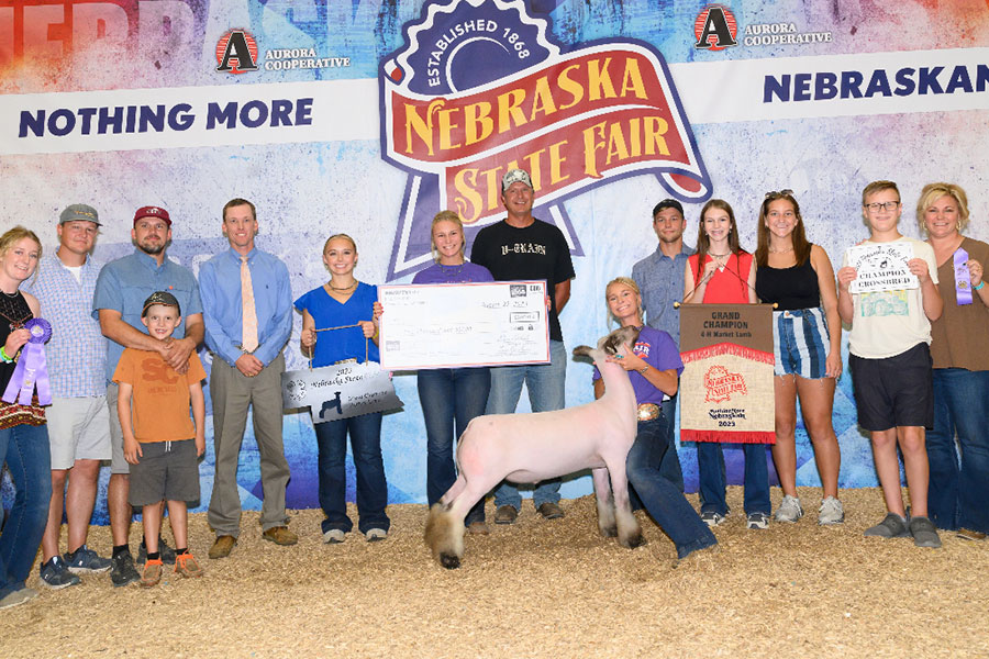 Grand Champion Market Lamb<br />
Nebraska State Fair 4-H Show 
